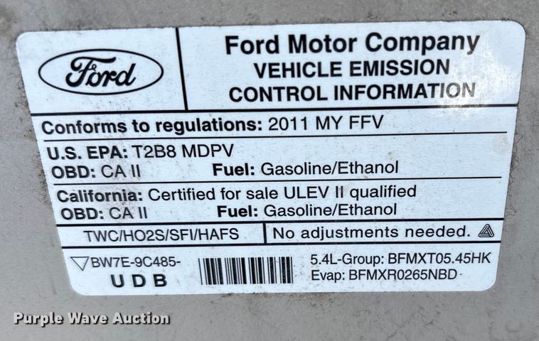 image for item DZ4288 2011 Ford E350 van