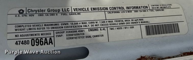 image for item EA2310 2014 RAM 3500 dump bed pickup truck