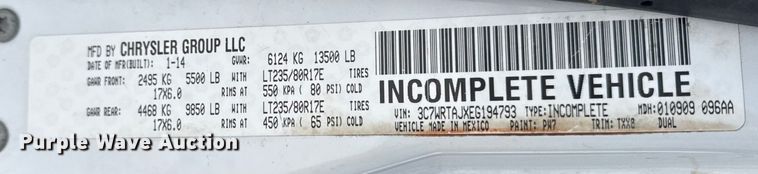 image for item EA2310 2014 RAM 3500 dump bed pickup truck