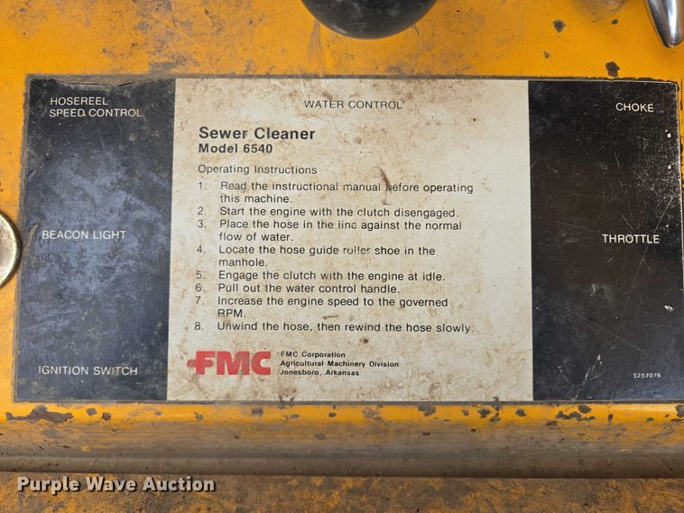 image for item ES2809 1979 International 1724 sewer jetter truck