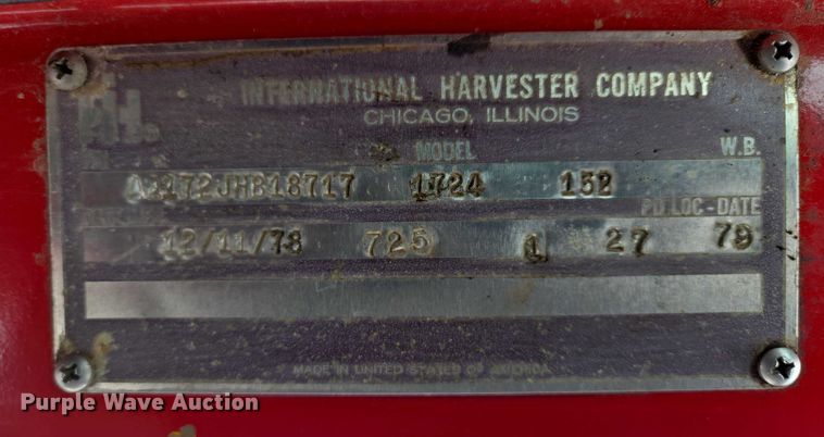 image for item ES2809 1979 International 1724 sewer jetter truck