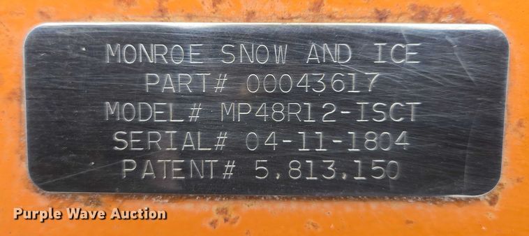image for item ES2829 Monroe MP48R12-ISCT snow plow