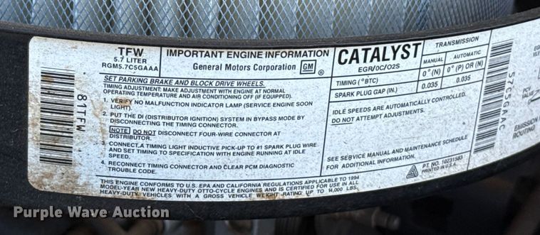 image for item ES5753 1994 Chevrolet 2500 Ext. Cab pickup truck