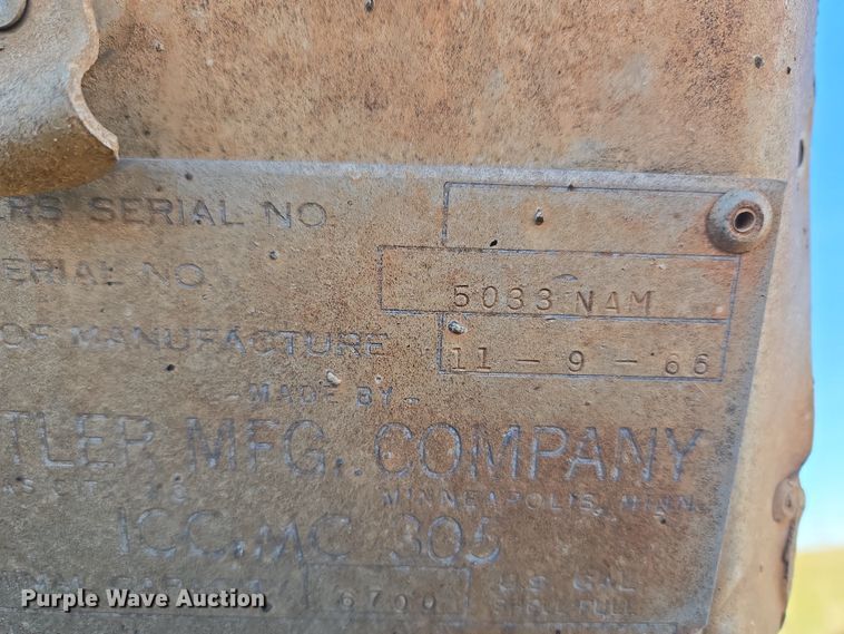 image for item ET1258 1966 Butler MFG. CO. Company tank trailer