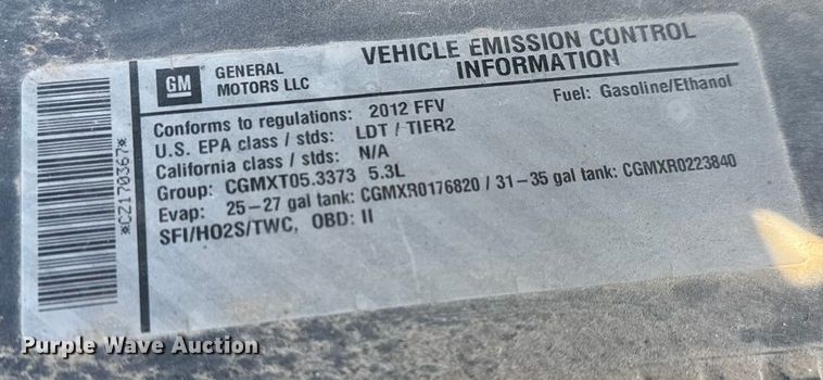 image for item ET4434 2012 Chevrolet Silverado 1500 Ext. Cab pickup truck