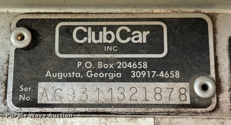 image for item ET4471 1993 Club Car DS golf cart