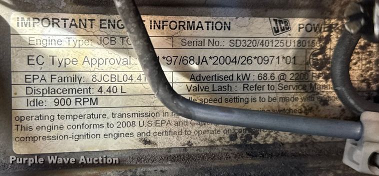 image for item ET4476 2009 JCB 3CX backhoe