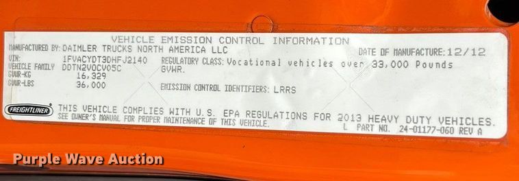 image for item ET6887 2013 Freightliner Business Class M2 forestry bucket truck