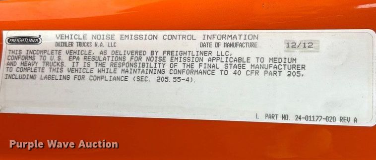 image for item ET6887 2013 Freightliner Business Class M2 forestry bucket truck