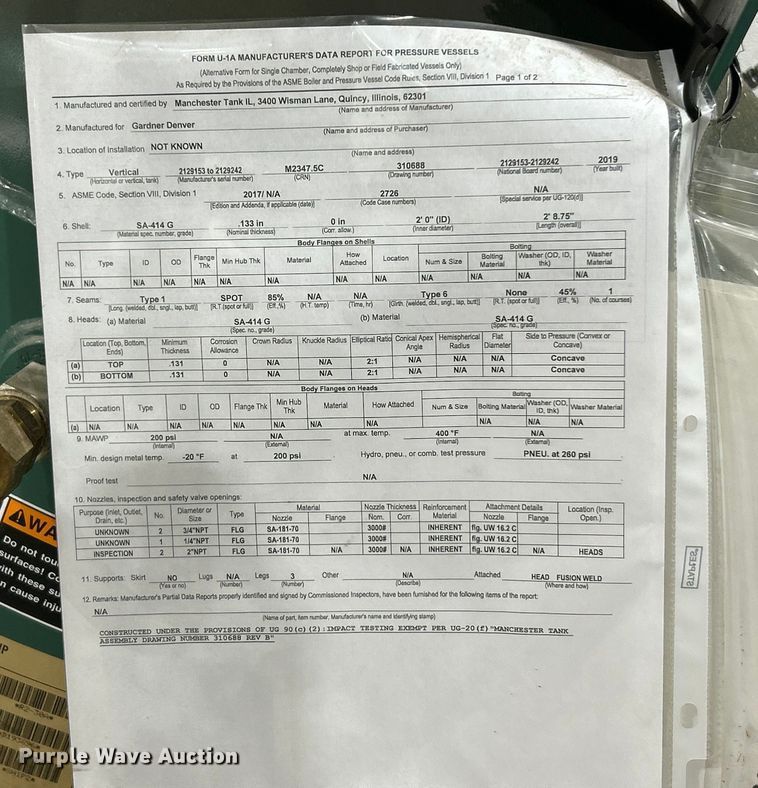 image for item ET6892 Champion VR7F-8 air compressor
