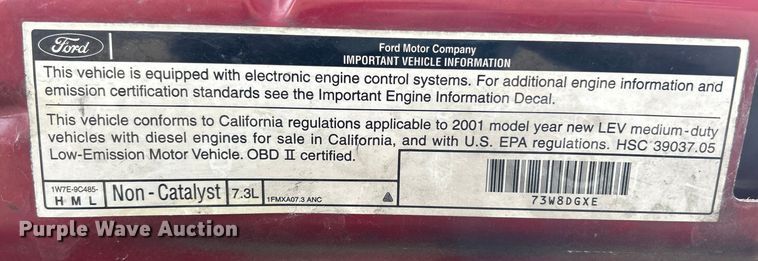 image for item ET6931 2001 Ford  Excursion XLT SUV