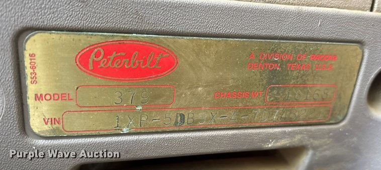 image for item ET7500 2007 Peterbilt 379 semi truck