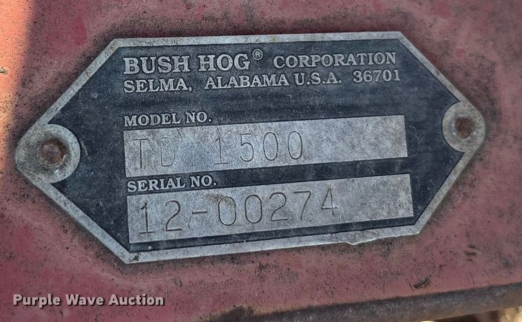 image for item EU0301 Brush Hog TD1500 batwing finish mower