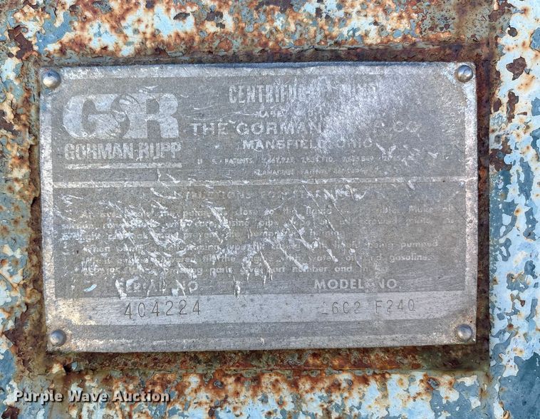 image for item EU4804 Gorman 16C2 F240 water pump