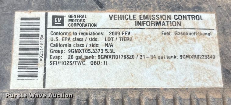 image for item EU4809 2009 Chevrolet Silverado 1500 pickup truck