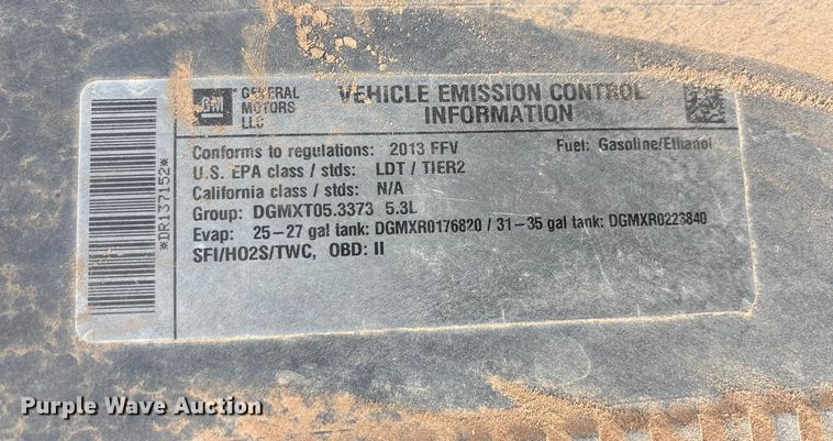 image for item EU4811 2013 Chevrolet Tahoe Police SUV