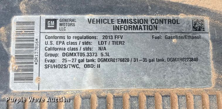 image for item EU4813 2013 Chevrolet Tahoe Police SUV