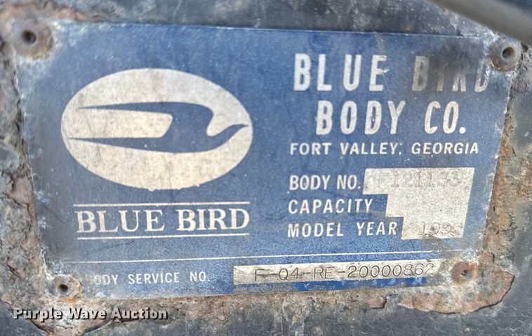 image for item FB0725 1999 Blue Bird Commercial Bus coach bus