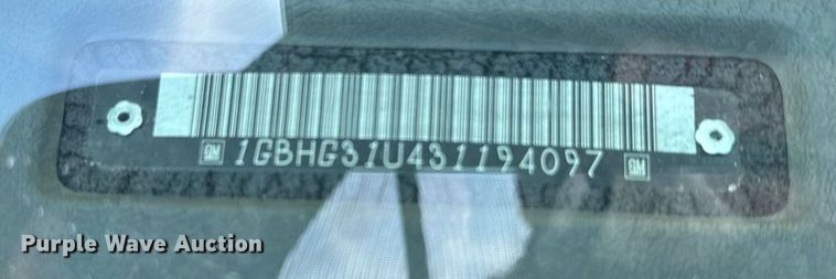 image for item FB0731 2003 Chevrolet Express 3500 box truck