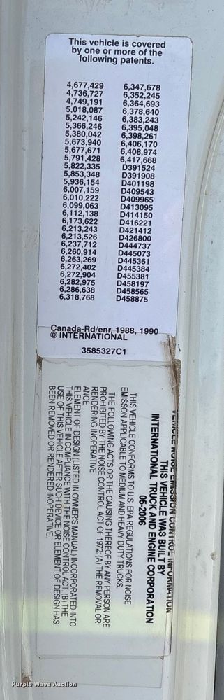 image for item FB2990 2007 International 7500 SFA dump truck