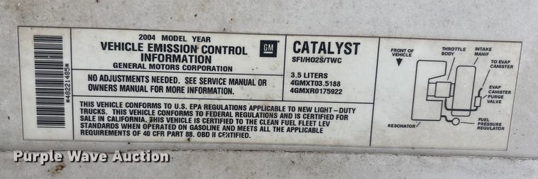 image for item FB3488 2004 Chevrolet Colorado Crew Cab pickup truck