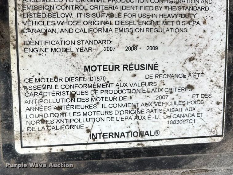 image for item FG0045 2011 International 7500 WorkStar dump truck