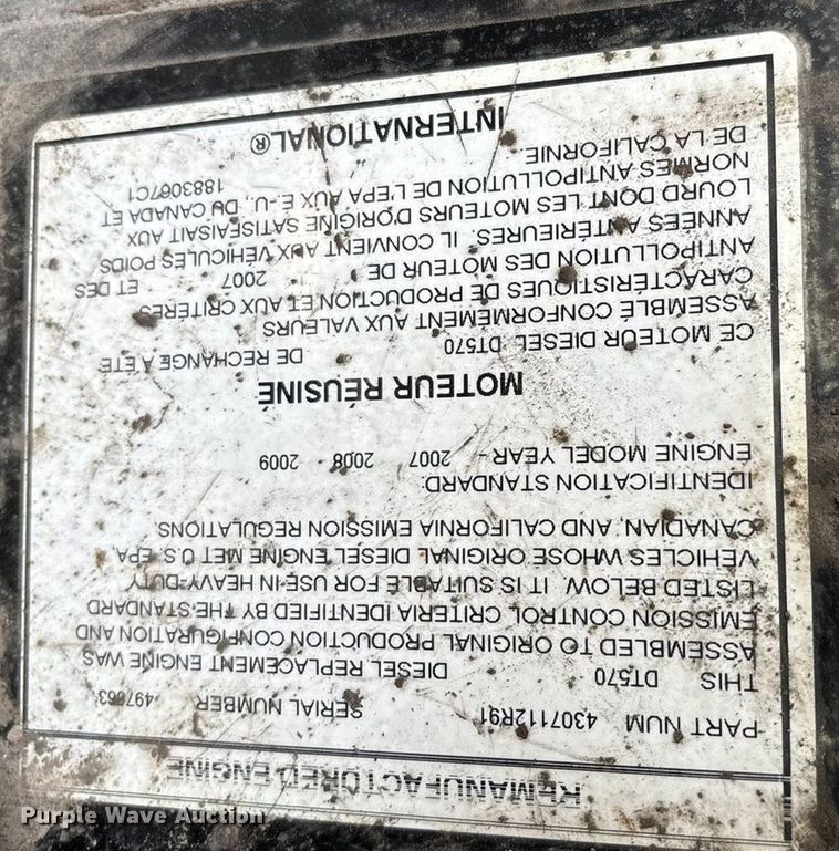 image for item FG0045 2011 International 7500 WorkStar dump truck