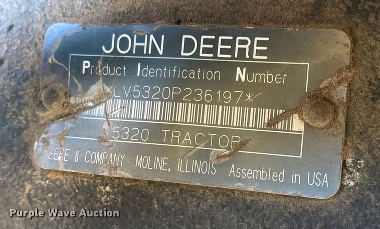 image for item FG0049 John Deere 5320 MFWD tractor
