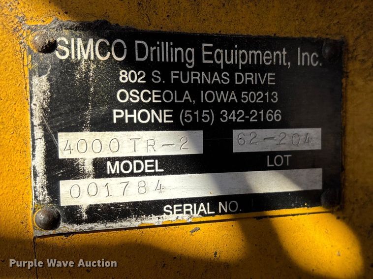 image for item FG0056 Simco 4000 TR-2 drilling rig
