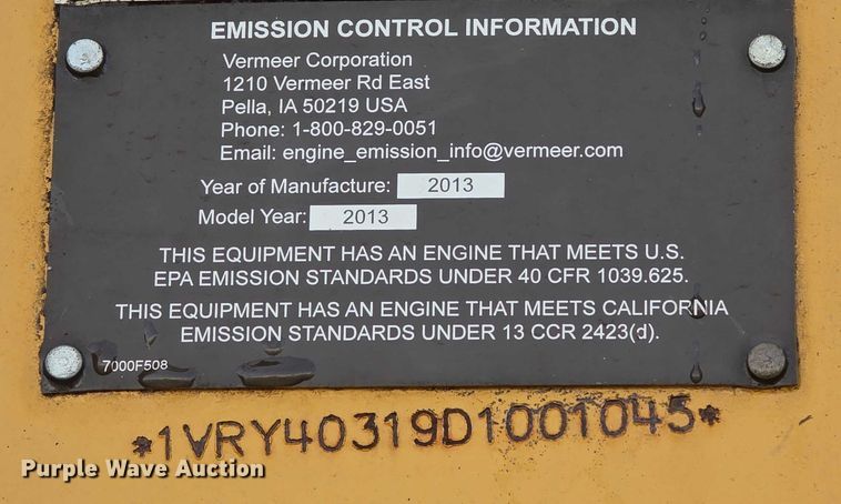 image for item FI0823 2013 Vermeer HG6000 horizontal grinder