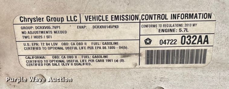 image for item FI1620 2013 Dodge Charger Police 