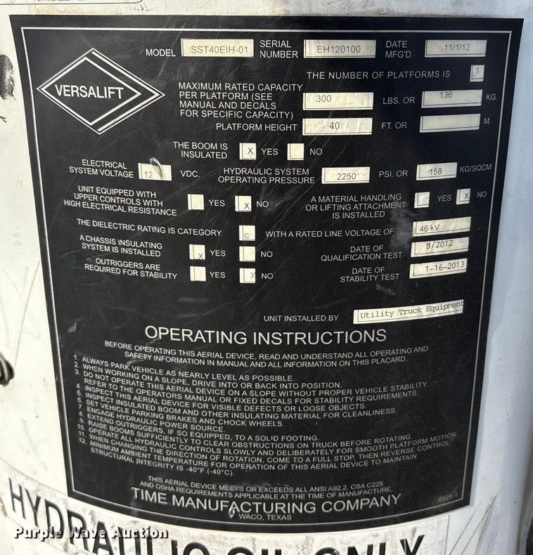 image for item FK1126 2012 Ford F-550 bucket truck