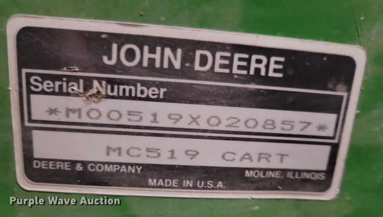 image for item NO9965 John Deere MC519 leaf vacuum 
