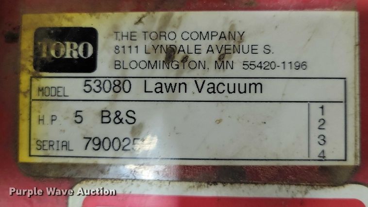 image for item NO9968 Toro leaf vacuum