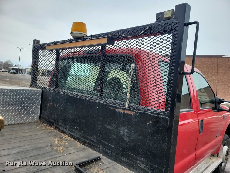 image for item NO9998 2000 Ford F450 Super Duty XL Crew Cab flatbed truck