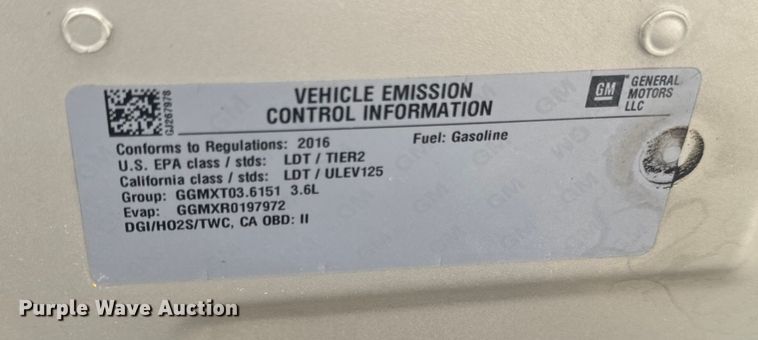 image for item OE9531 2016 Chevrolet Traverse SUV