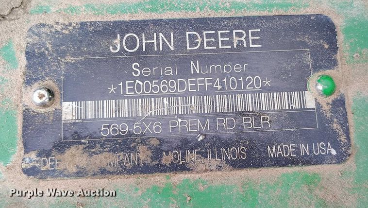 image for item DT0835 John Deere 569 Premium round baler