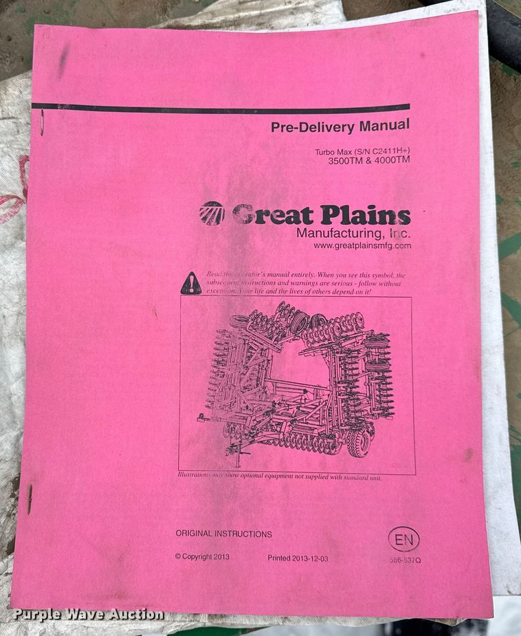 image for item EF2382 Great Plains Turbo Max 4000 vertical tillage