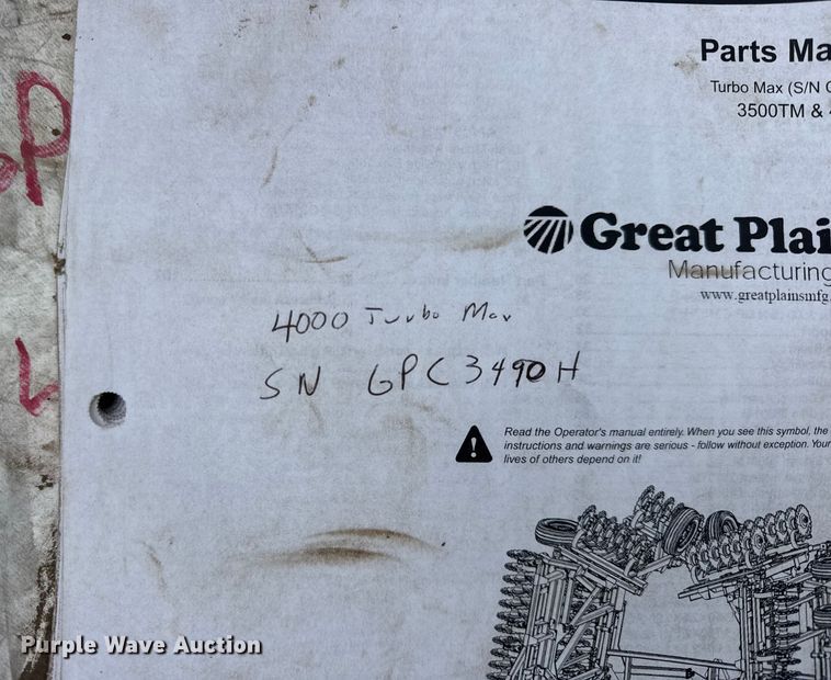 image for item EF2382 Great Plains Turbo Max 4000 vertical tillage