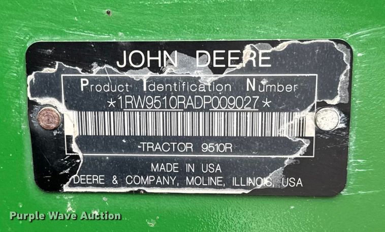 image for item EF2385 2013 John Deere 9510R 4WD tractor