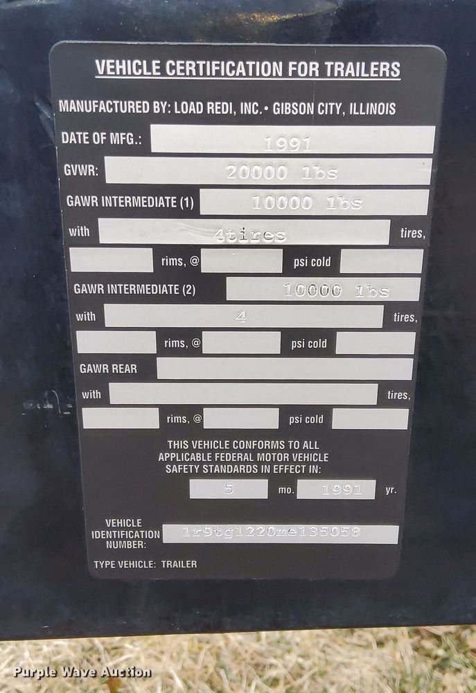 image for item EF2386 1991 Load Redi gravity wagon