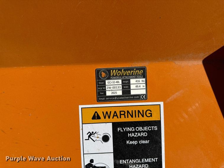 image for item EN0256 2025 Wolverine GCJ-32-48L excavator mower