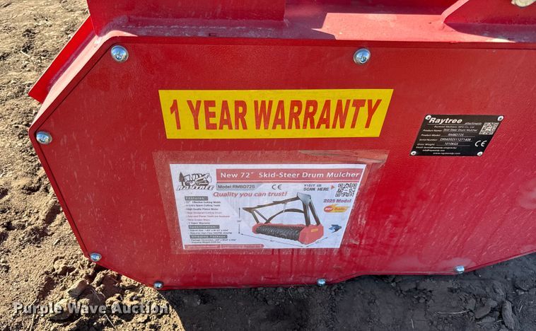 image for item EN0290 2025 Raytree RMBD72S skid steer mulcher