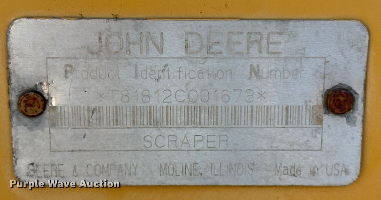 image for item EP2878 John Deere 1812C scraper