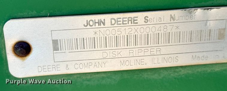 image for item EP2883 John Deere 512 disk ripper