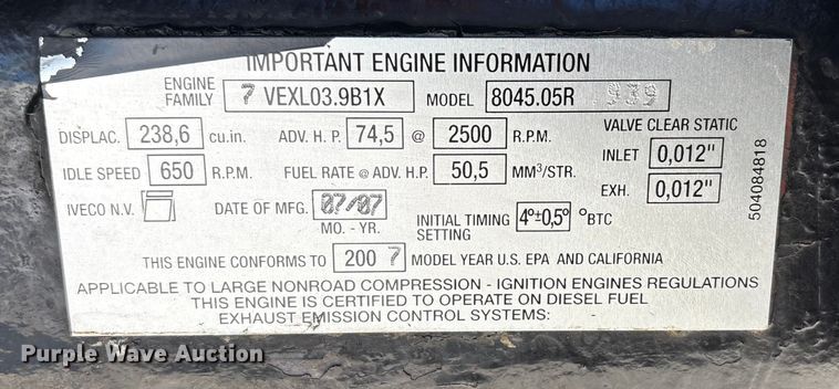 image for item FK1131 2007 Case IH JX80 MFWD tractor