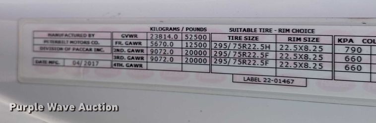 image for item DT0873 2018 Peterbilt 579 semi truck