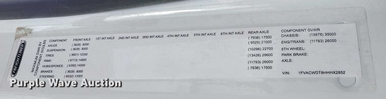 image for item DT0882 2017 Freightliner Business Class M2 delivery truck