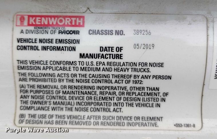 image for item DT0889 2020 Kenworth W990 semi truck