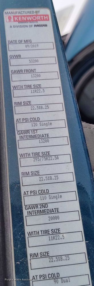 image for item DT0890 2020 Kenworth W990 semi truck